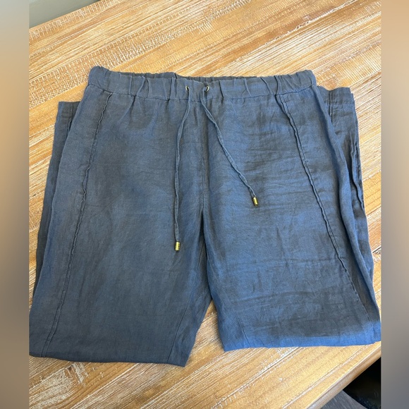 Ellen Tracy Cropped Linen Pants - Picture 1 of 6